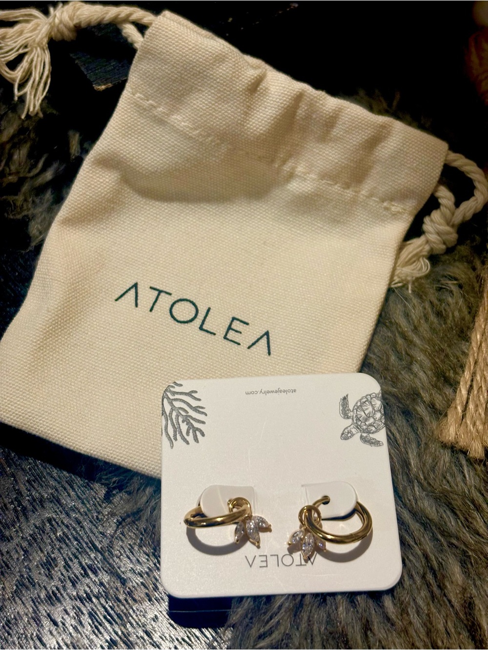 NWT ATOLEA blossom EAR RINGS